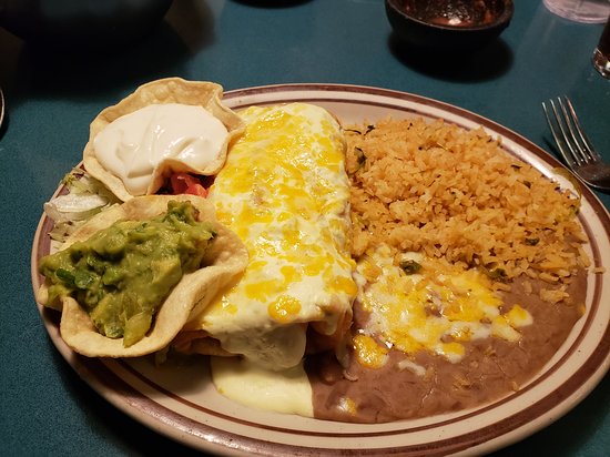 Freshly plated Mexican food